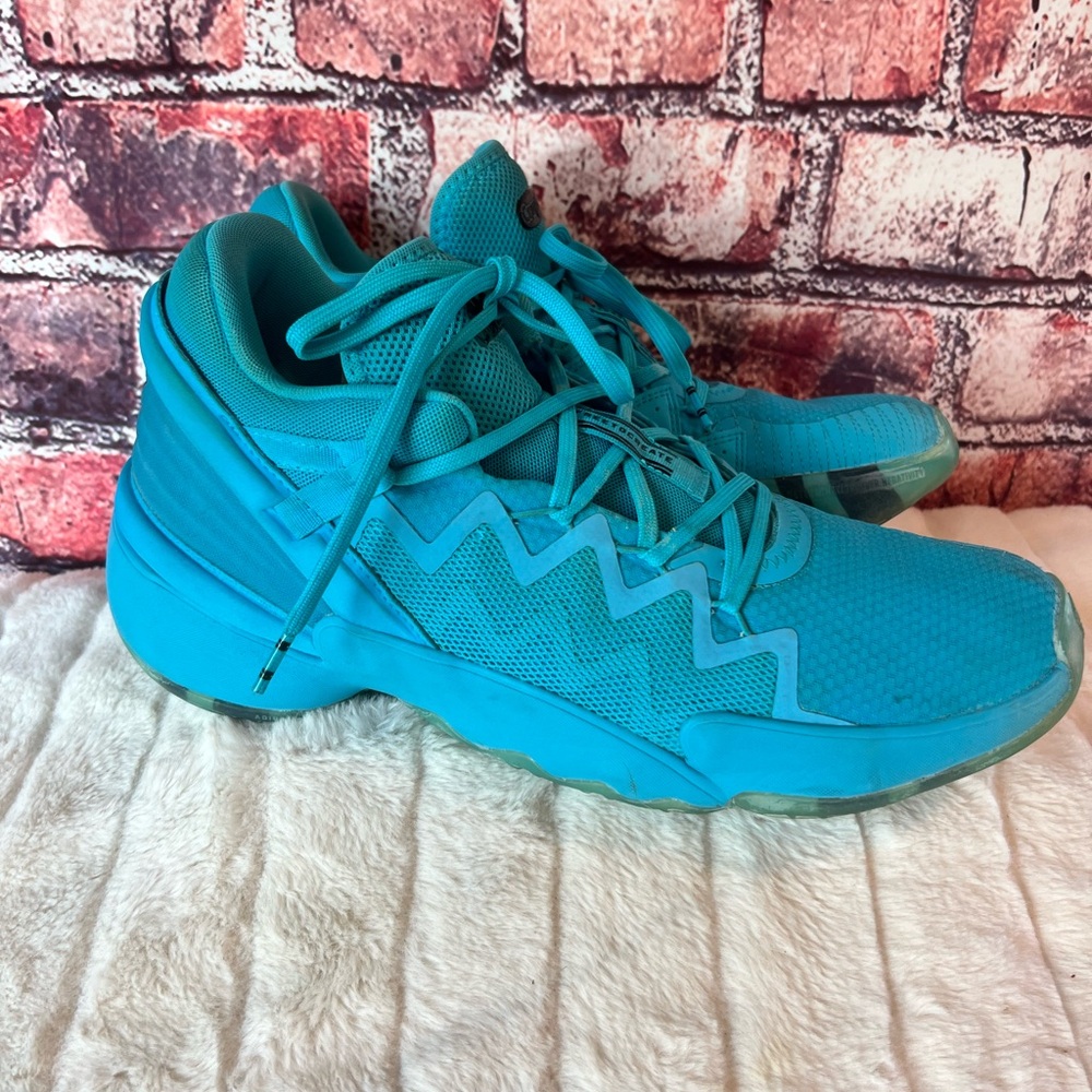 Adidas D.O.N. Issue #2 Crayola Signal Cyan Basketball Sneakers